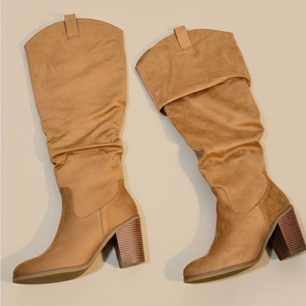 Slouchy Boots Brown Knee-High Boots 9 W